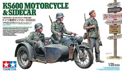 Tamiya 35384 Zundapp KS600 мотоцикл Вермахта 1/35