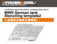 Voyager Model PEA177 Фототравление WWII German tank Stenciling Template 2 1/35