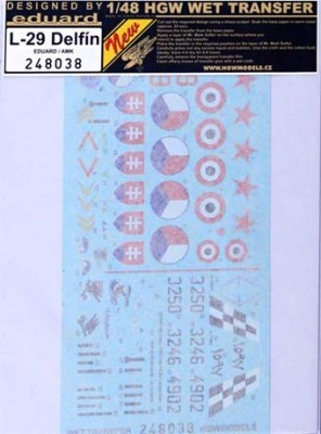 HGW 248038 Decals L-29 Delfin (EDU/AMK) 1/48