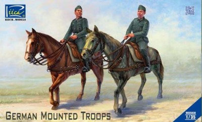 Riich Models RV35038 German Mounted Troops (2 Horses &amp; 2 Figures) 1:35