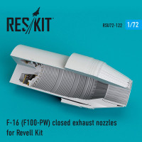 Reskit RSU72-0122 F-16 (F100-PW) closed exhaust nozzles for Revell Kit 1/72