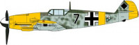Hasegawa 09980 Самолет MESSERSCHMITT Bf109F-4 TROP/R1 w/GUN PACK (HASEGAWA) 1/48