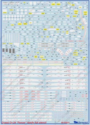 Begemot Decals 48-020 Сухой Су-24 технические надписи 1/48