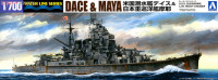 Aoshima 008089 USS Dace & IJN Heavy Cruiser Maya 1:700