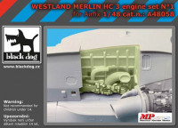 BlackDog A48058 Westland Merlin HC 3 engine set No.1 (AIRFIX) 1/48