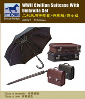 Bronco AB3521 WWII Suitcase with Umbrella Set 1/35