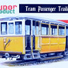 Hunor Product 72053 Tram Passenger Trailer - short (resin kit) 1/72