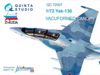 Quinta studio QC72007 Yak-130 vacuformed clear canopy with det.cord (for Zvezda kit) 1/72