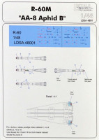 Ldecals Studio LDS-A4801 1/48 Missiles R-60 & stencils (2 pcs.)