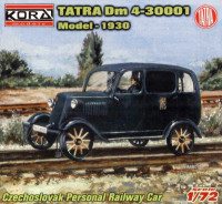 Kora Model A7223 Tatra Dm4-30001 mod.1930 +Rails 1/72