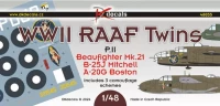 Dk Decals 48055 WWII RAAF Twins Part II (3x camo) 1/48