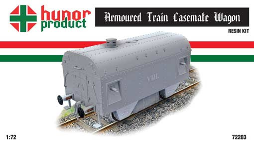 Hunor Product 72203 Armoured Train Casemate Wagon (resin kit) 1/72
